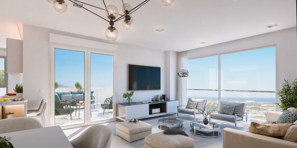 Fabulous new apartments under construction in east Marbella - enjoying panoramic sea views