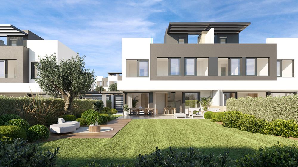 50 villas pareadas en primera línea de golf con 3 dormitorios con solarium y opción de sótano