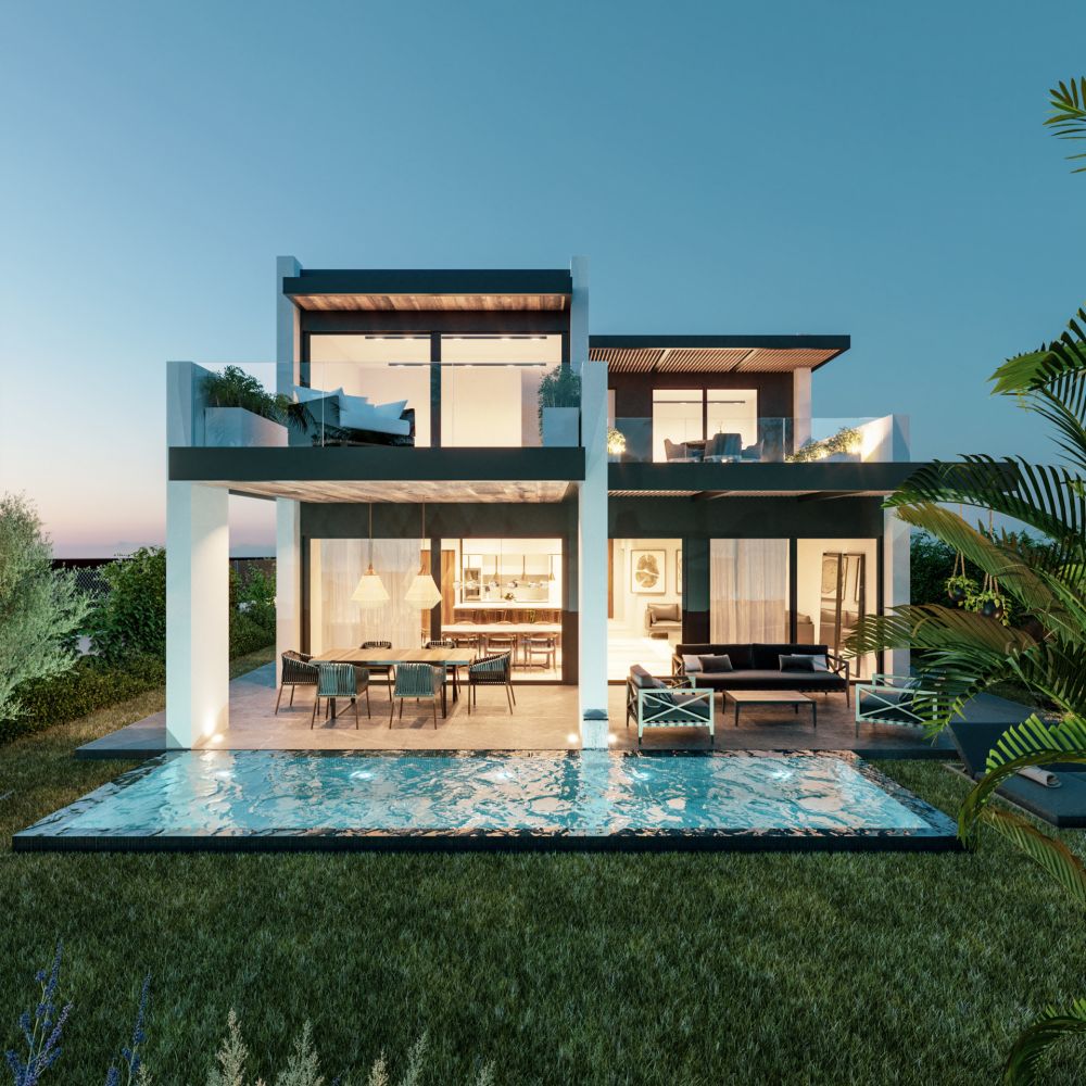 Brand new chic villas under construction by El Campanario golf course!