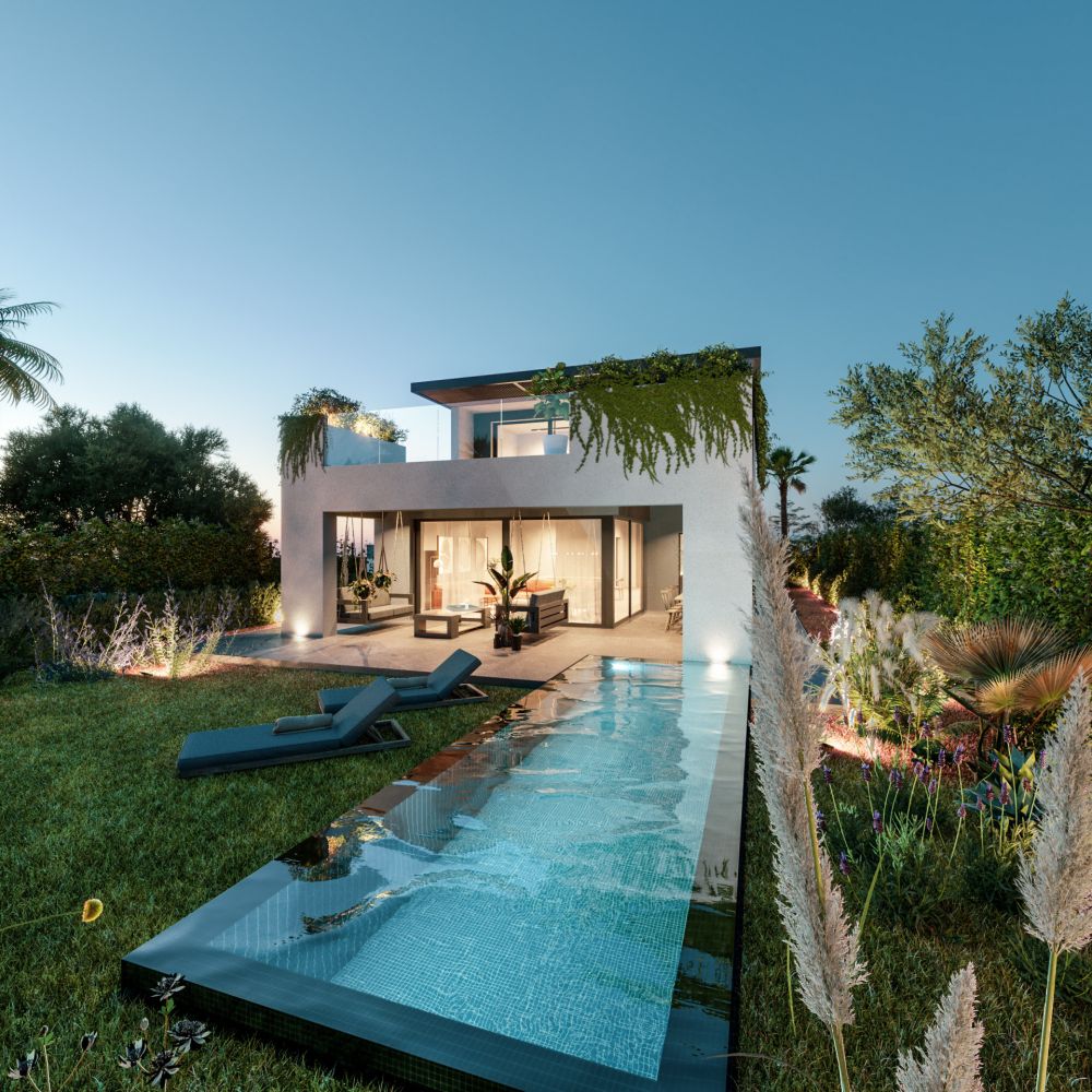 Brand new chic villas under construction by El Campanario golf course!