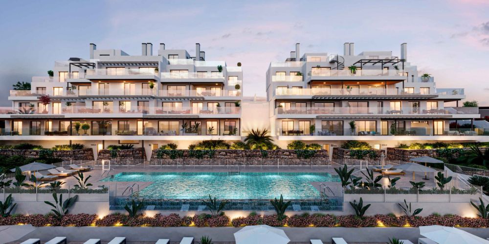 Bran nouveaux appartements de luxe dans la ville d'Estepona, à pied de tout!