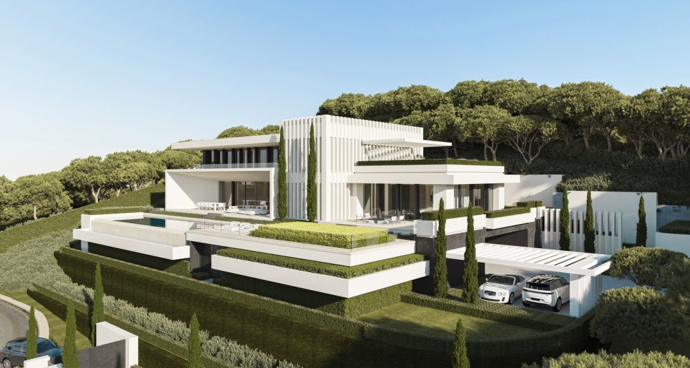 Solo cuatro villas. Resguardadas por árboles. Con vistas infinitas al mar.