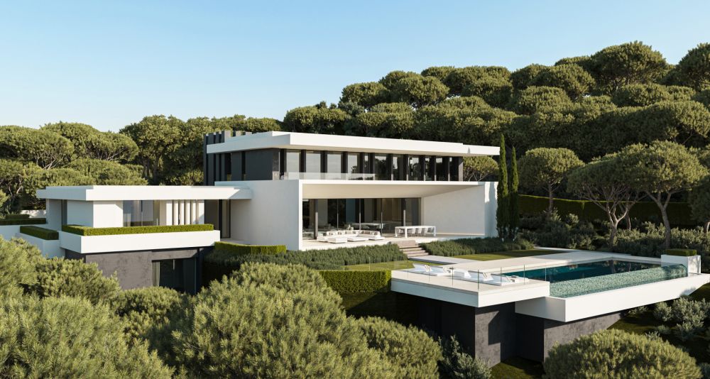 Solo cuatro villas. Resguardadas por árboles. Con vistas infinitas al mar.