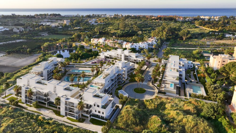Contemporary Sea-View Apartments in Estepona with Expansive Gardens and Resort-Style Amenities