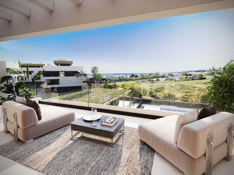 New investment apartments, with sea views and club house, behind the village of Cancelada, Estepona
