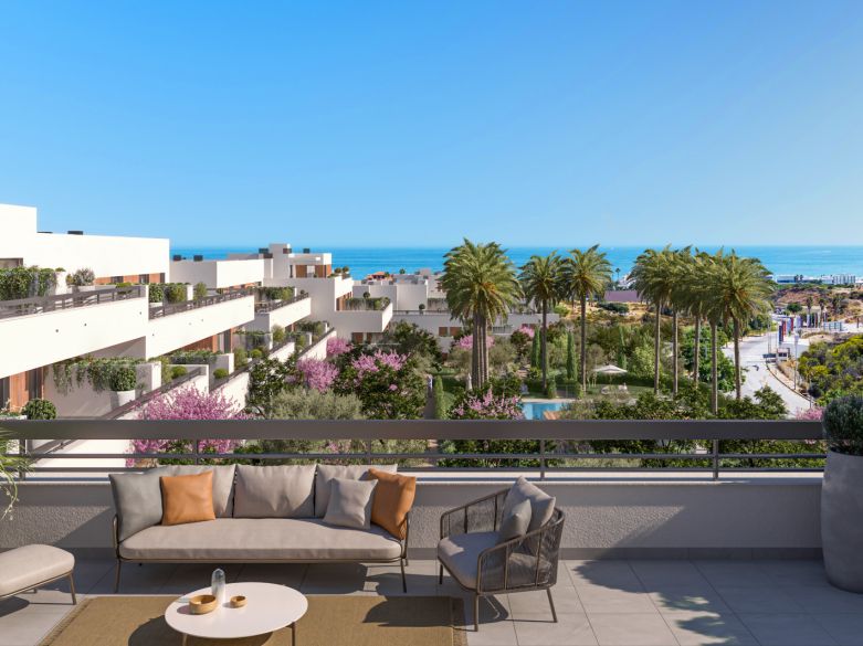 Brand new apartments with large terraces and sea views a little west of Estepona town!