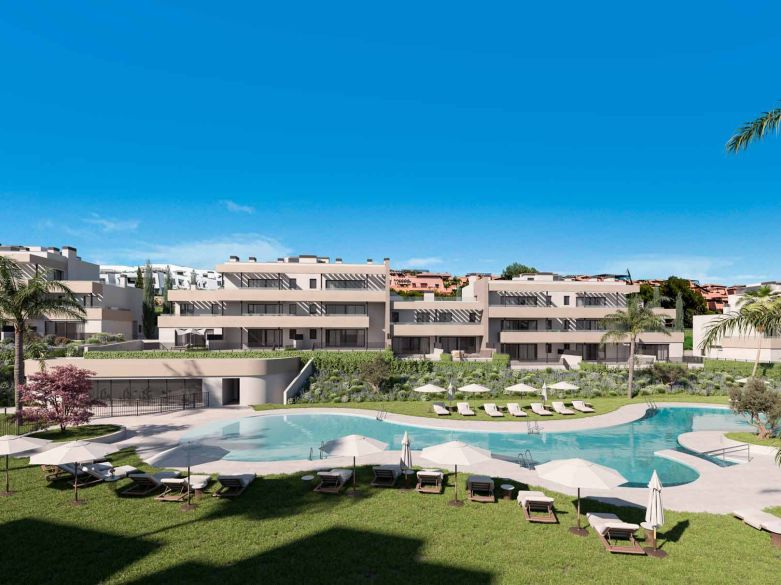 Brand new apartments under construction close to Finca Cortesin in Casares Costa. 
