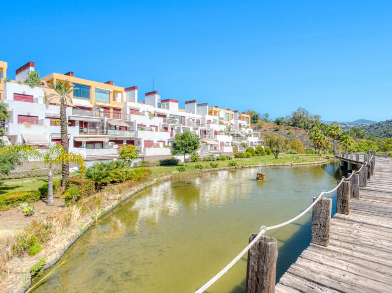 Charming east facing, three bedroom duplex penthouse located in the gated community Parque Botanico, Estepona