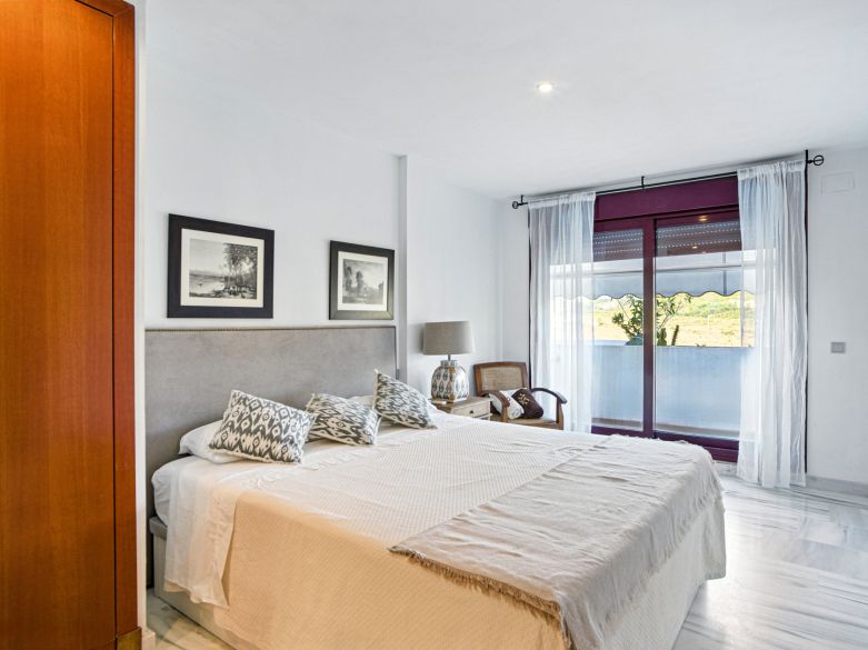 Charming east facing, three bedroom duplex penthouse located in the gated community Parque Botanico, Estepona