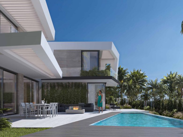 ¡Villas a estrenar en la parte baja de Calahonda - camine a todas partes!