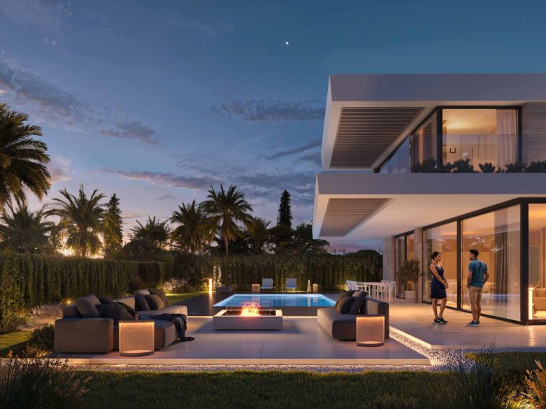 ¡Villas a estrenar en la parte baja de Calahonda - camine a todas partes!