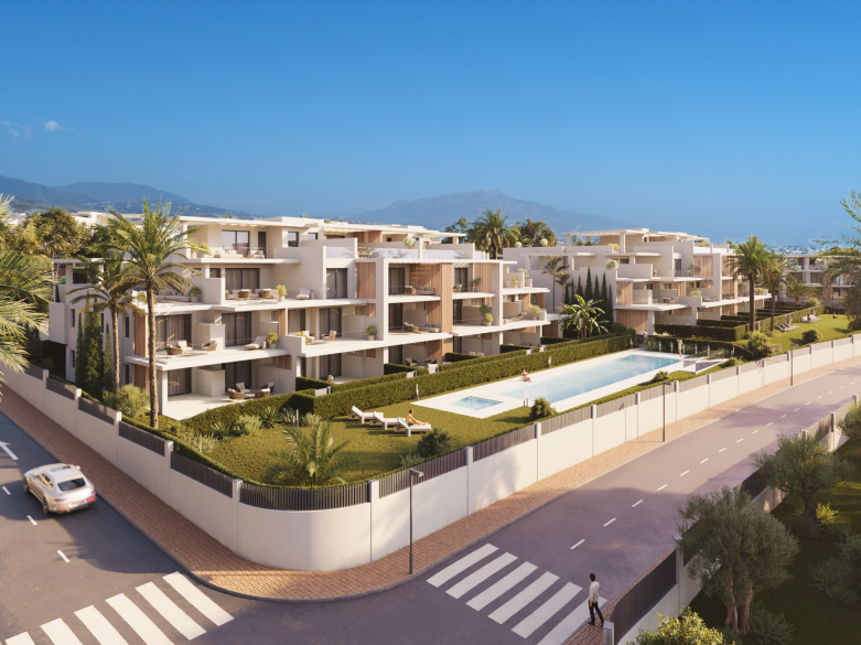 Exclusivos apartamentos con vistas al mar en la prestigiosa Nueva Milla de Oro de Estepona