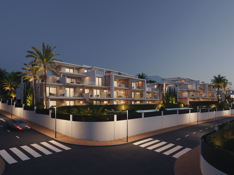 Exclusivos apartamentos con vistas al mar en la prestigiosa Nueva Milla de Oro de Estepona