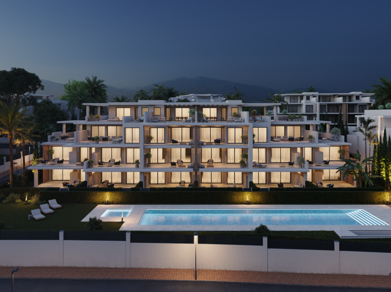 Exclusivos apartamentos con vistas al mar en la prestigiosa Nueva Milla de Oro de Estepona