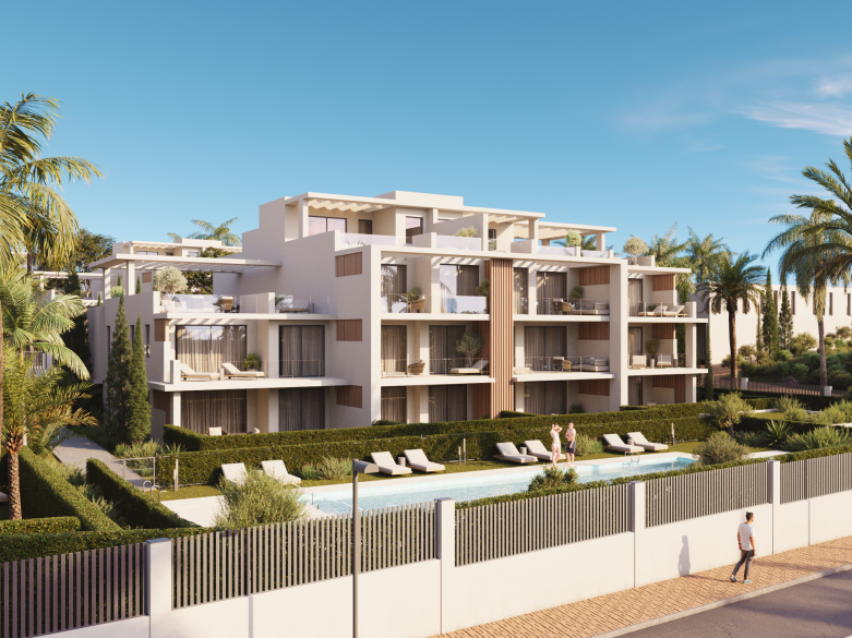 Exclusivos apartamentos con vistas al mar en la prestigiosa Nueva Milla de Oro de Estepona