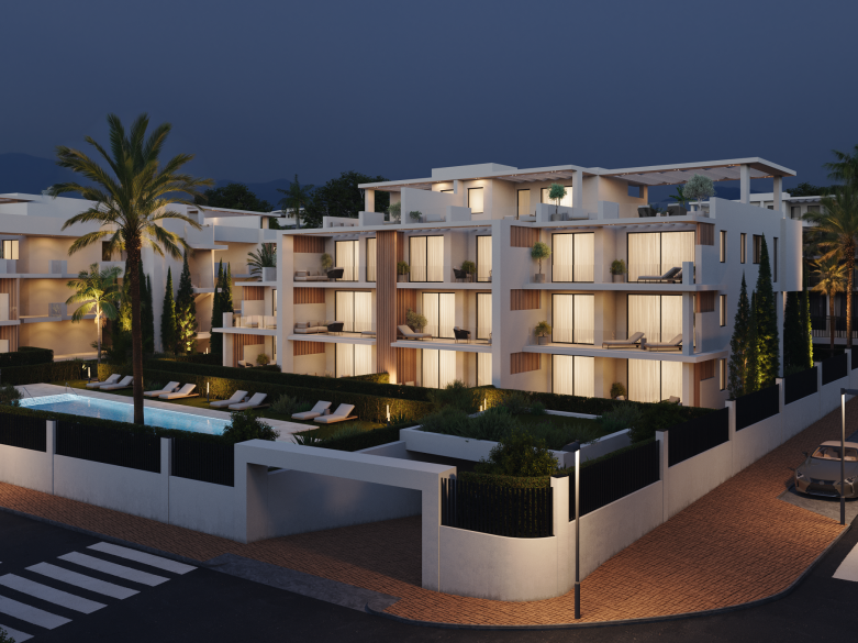 Exclusivos apartamentos con vistas al mar en la prestigiosa Nueva Milla de Oro de Estepona