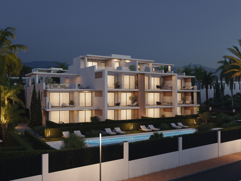 Exclusivos apartamentos con vistas al mar en la prestigiosa Nueva Milla de Oro de Estepona