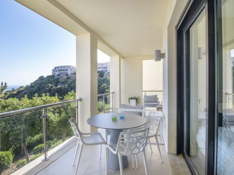 Stylish and modern, two bedroom apartment in the exclusive Samara Resort in Marbella with stunning panoramic sea views